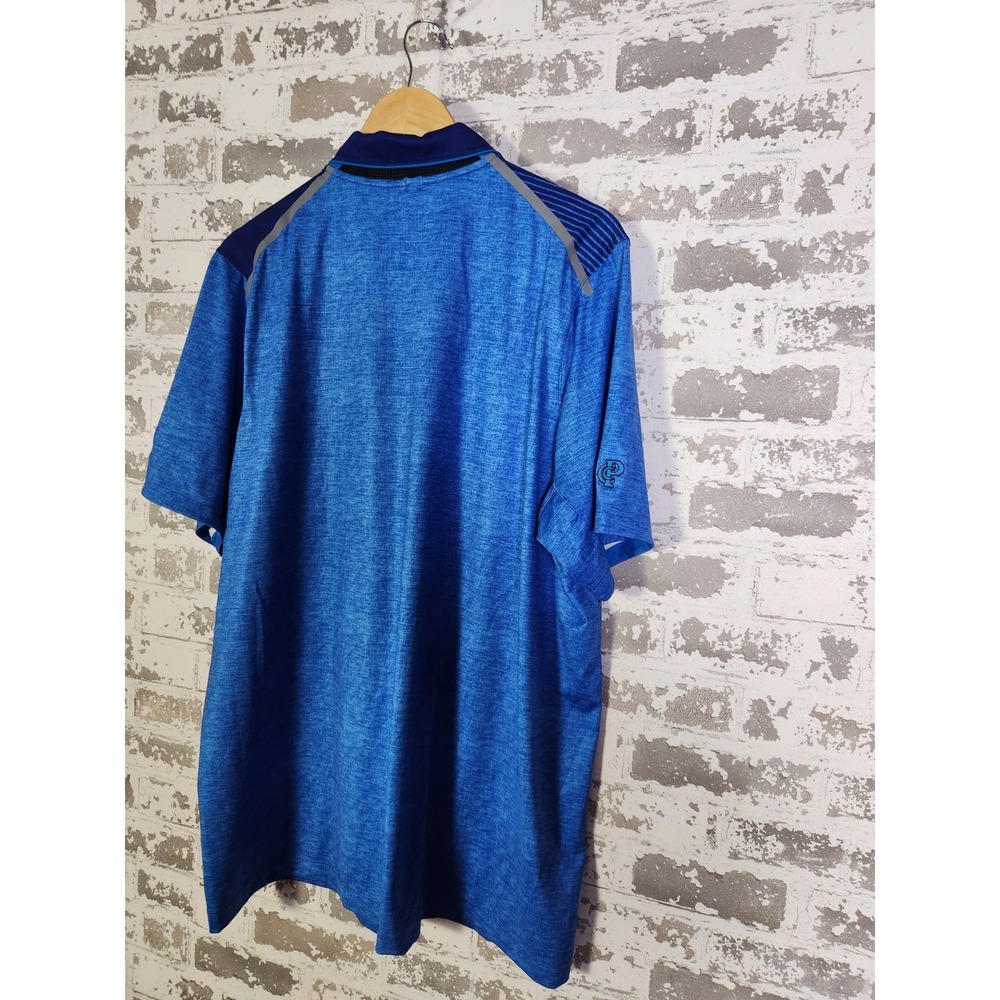 Nike Golf Polo Shirt Mens Large Blue Tour Performance‎ Moisture Wicking Stretch - Picture 6 of 13